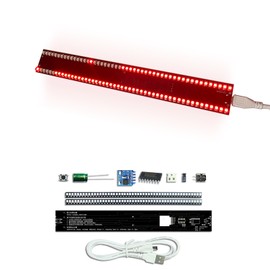 EIELE SMD Soldering Practice Kit Red Sound Controlled Music Spectrum Lamp with 12 Cool Colours Suitable for School Lessons and Soldering Enthusiasts Soldering Required Includes SMD LEDs (Red)