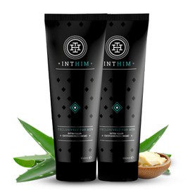 IntHim Depilatory Cream Intimate Area Men Double Pack - Gentle, Thorough Hair Removal Cream Without Shaving - Hair Removal Cream Intimate Area, Butt & Testicles