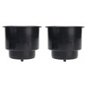 Black Recessed Drop-in Plastic Jumbo Cup Drink Can Holder with