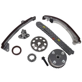 Autoround Engine Timing Chain Kit w/Chain Guide Rail Tensioner Sprocket fit for Toyota Corolla 98-08/ Celica 00-05/ Matrix 03-08, Pontiac Vibe 03-08, Chevy Prizm 98-02 1.8L L4
