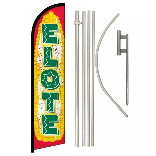Unbranded Elote Windless Advertising Flag & Pole Kit