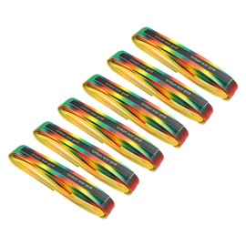 PATIKIL 59 Inch Racket Overgrip with Damping Grooves, Pack of 6 PU Grip Tape, Non-Slip and Sweat Absorb for Tennis, Badminton, Fishing Rod, Rainbow Yellow