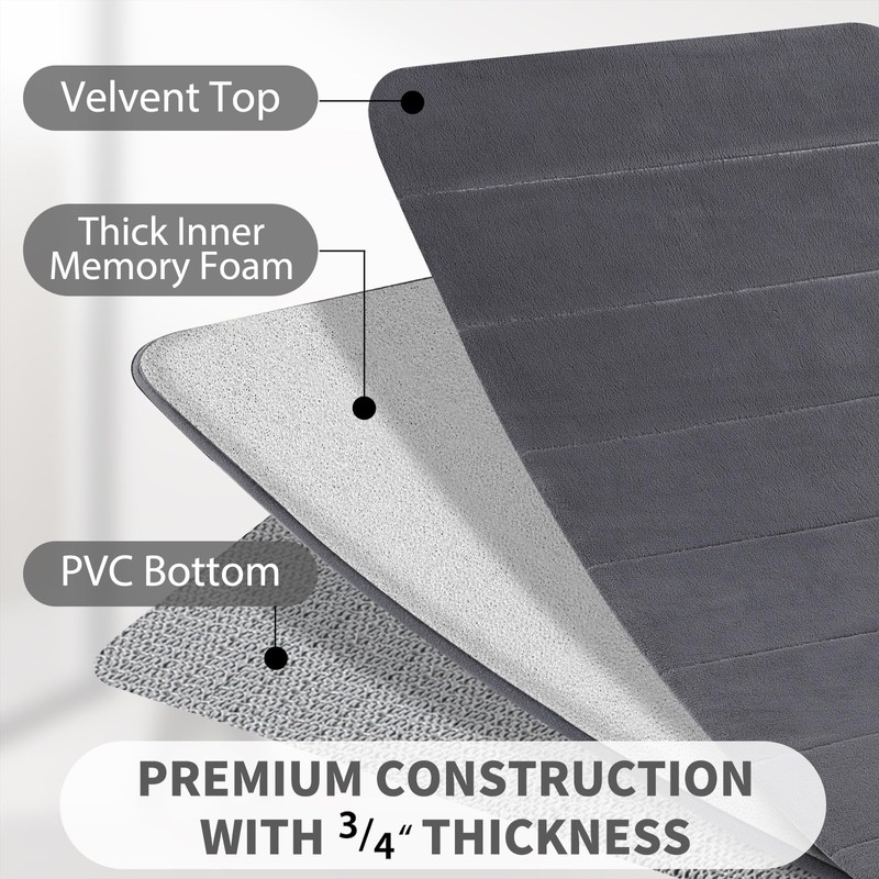 Yimobra Memory Foam Bath Mat Large Size, 92 x 61