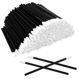 300PCS Disposable Lip Brushes Black lip wands Lipstick Applicators Lip Gloss Wands Concealer Brushes Lip Applicators Lipstick Wands Eyeshadow Applicator Tool Disposable Cosmetic Brush Tool
