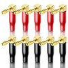 KUYIOHIFI 24K Gold Plated 90 Degree Banana Plugs，Dual Screw Locking