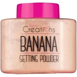 Beauty Creations Banana Setting Powder – Polvo suelto de acabado mate y duradero, tono amarillo claro para iluminar y fijar el maquillaje – Ideal para baking y zona de ojos