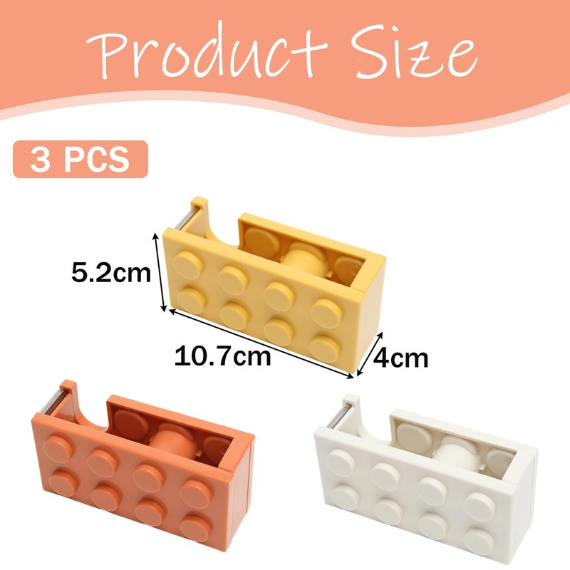 3PCS Small Tape Dispenser, Tape Dispenser and Tapes Holder for