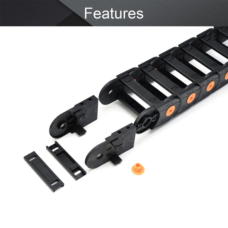 Fielect Drag Chain Cable Carrier Open Type with End Connectors