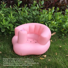 Inflatable Seat, Leak-Proof, Foldable, Built-in Gas Pump, PVC Infant Support, Inflatable Chair, Portable Baby Seat, Travel Seat, Pool Seat