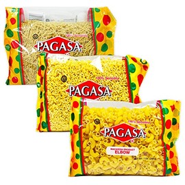 Pagasa Pasta Variety Pasta 3-Pack - Pagasa Fideo, Elbow Macaroni, And Alphabet Pasta For Kids, Soup | Bulk Pasta Variety Pack (7oz Each)