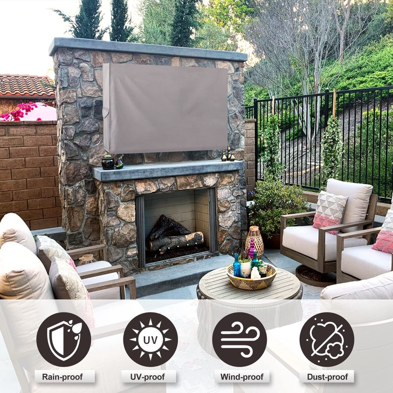 PureFit Outdoor TV Cover 60-65 inch, Weatherproof Waterproof Protector Enclosure