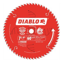 Diablo Ultra Finish Circular Saw Blade - 7 1/4in. 60 Tooth, Fine Finish, Model Number D0760X