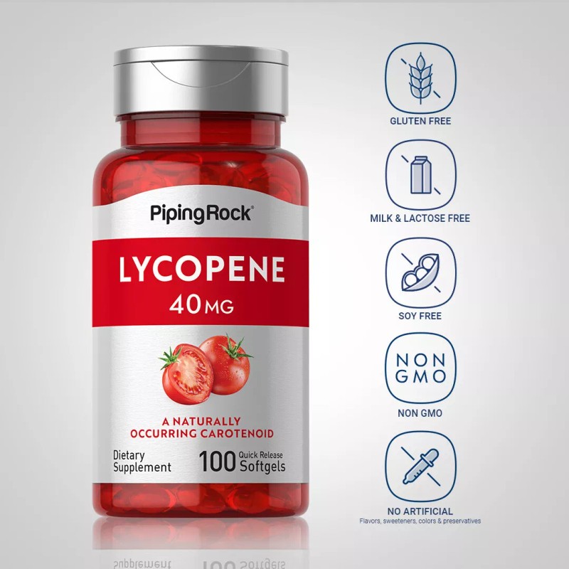 Piping Rock Lycopene | 40mg | 100 Softgel Capsules |