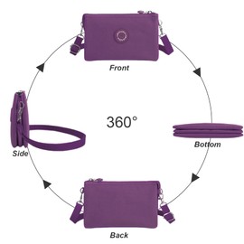 ModaZeal Small Handbags for Women, Nylon Crossbody Phone Bags Ladies Shoulder Bag Clutch Wallet with Shoulder/Wristle Straps