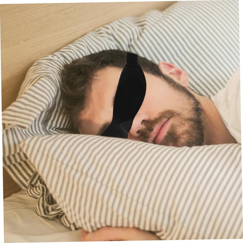 SAFIGLE Black Eye Mask for Sleeping Breathable Milk Silk Eye