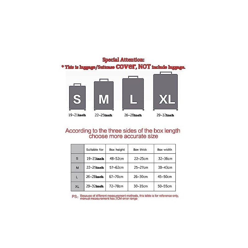 Travel Luggage Cover, Spandex Protective Case Cover, Elastic, Anti-Scratch, Washable,