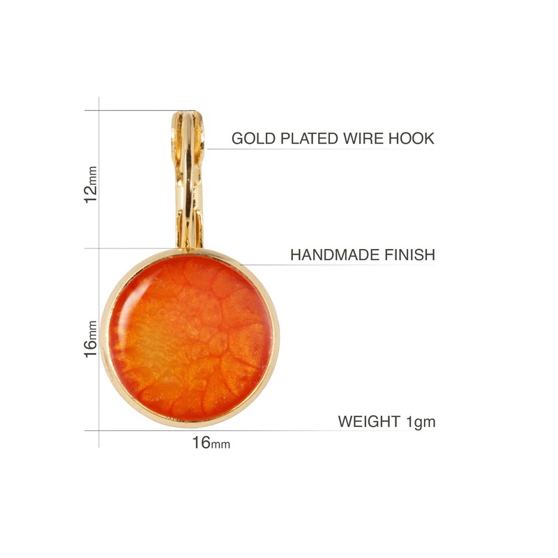 Handmade Classic Grace Small Round Drop Earrings for Women -