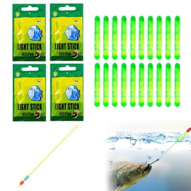 Glow Stick for Fishing Rods, Glow Sticks Fishing, Fishing Glow Sticks, Fishing Glow Sticks, Float Glow Sticks, Night Fishing, Night Fishing, Fluorescent Light, Comes with Small Fishing Line, 4 Bags