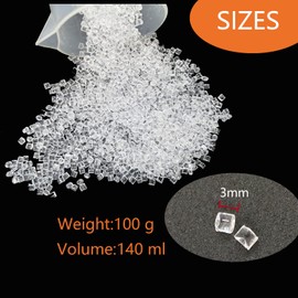 Cayway Fakes Ice Cubes Miniature Dollhouse, 100g Doll House Ice Cubes for Dollhouse Cups Sprinkle Decorations, Clear Plastic Ice Cubes for Dollhouse Kitchen Food Accessories