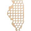All States Beer Cap Map Illinois – 16x8,8 inches –