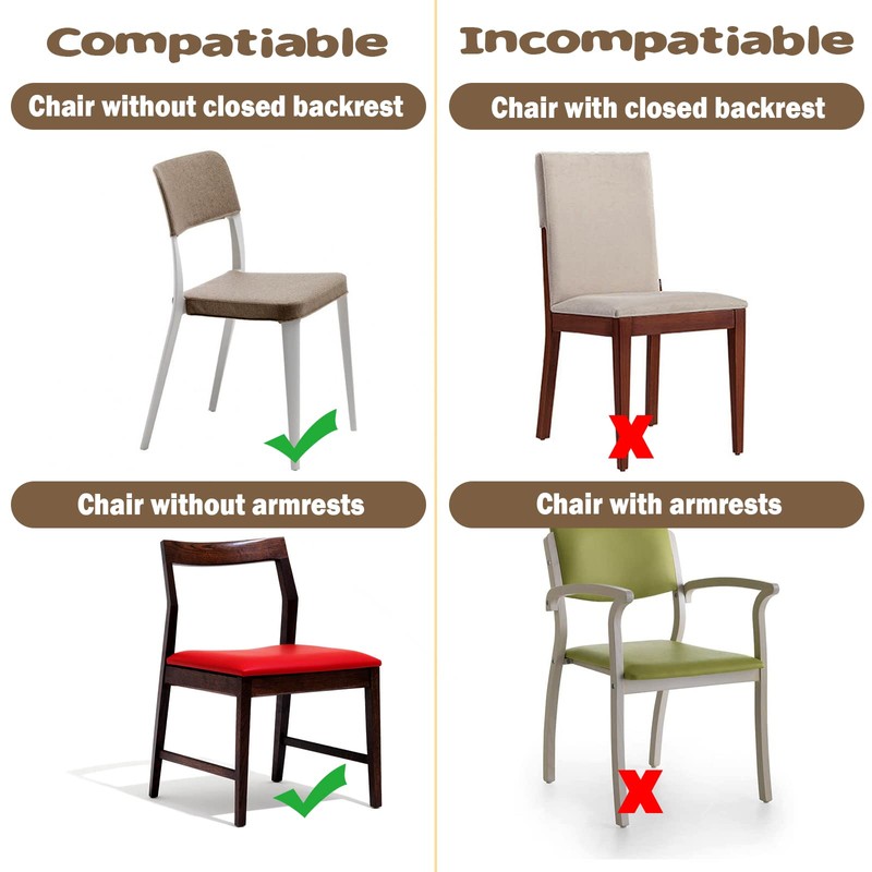 OFIDELITY 6 Pack Plastic Chair Covers for Dining Room Chairs,