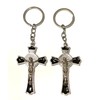 Favorict (2 Pack Christian Saint Benedict Cross Keychain with Jesus