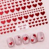 Valentine's Day Nail Stickers for WomenRed Heart-Shaped Romantic Nail Design