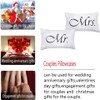 DasyFly Mr and Mrs Pillow Cases,His and Hers Couples Pillowcases,