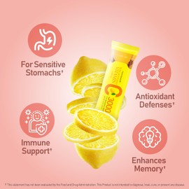 NANOWELL Pure Buffered Vitamin C 3000 mg per Serving, Dietary Supplement for Immune Support - 60 Sticks x 3 Boxes, 6 Months Supply (180 Count)