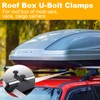 SUPRBIRD Roof Box Mounting U Bracket, 4 Pieces Universal Roof