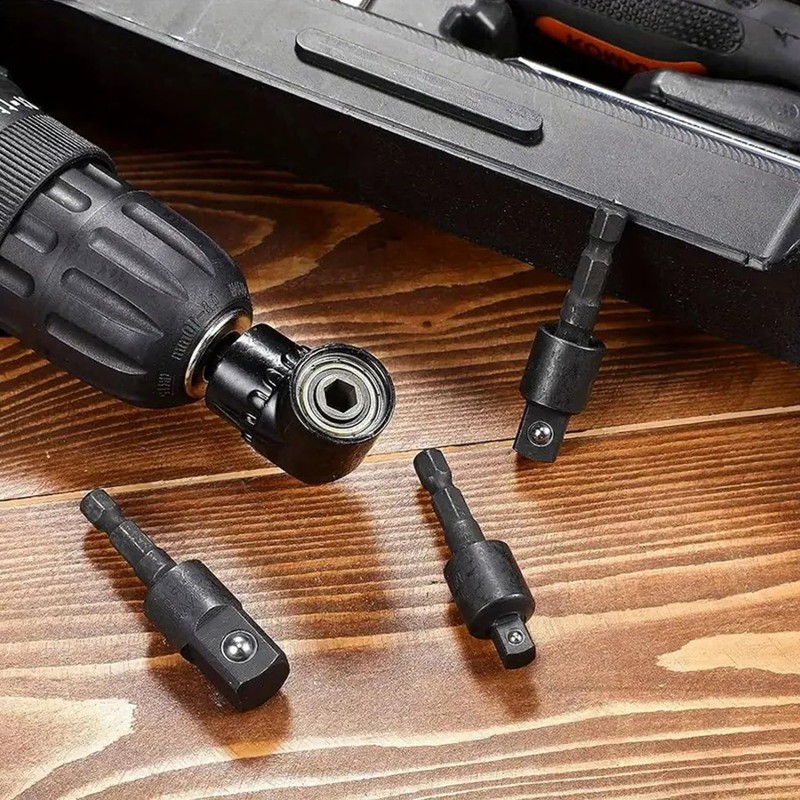 QZKJQDD Angle Screwdriver, 105° Angle Screwdriver Attachment, Angle Drill Attachment,