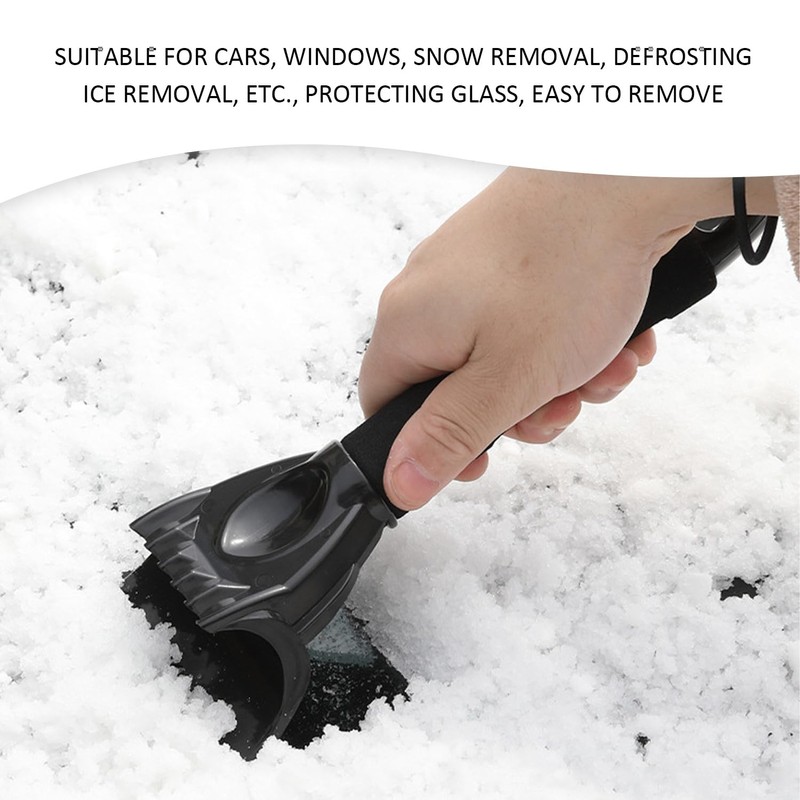 2Pcs Car Ice Scrapers And 2Pcs Car Scrapers, Winter Snow