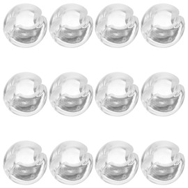 DECHOUS Bead Chain Crimp Stop - 12pcs Beaded Chain Stop Clear Roller Shades Curtain Beads Stop Buckle Cord End Caps Vertical Blind Bead Replacement Blinds Accessories