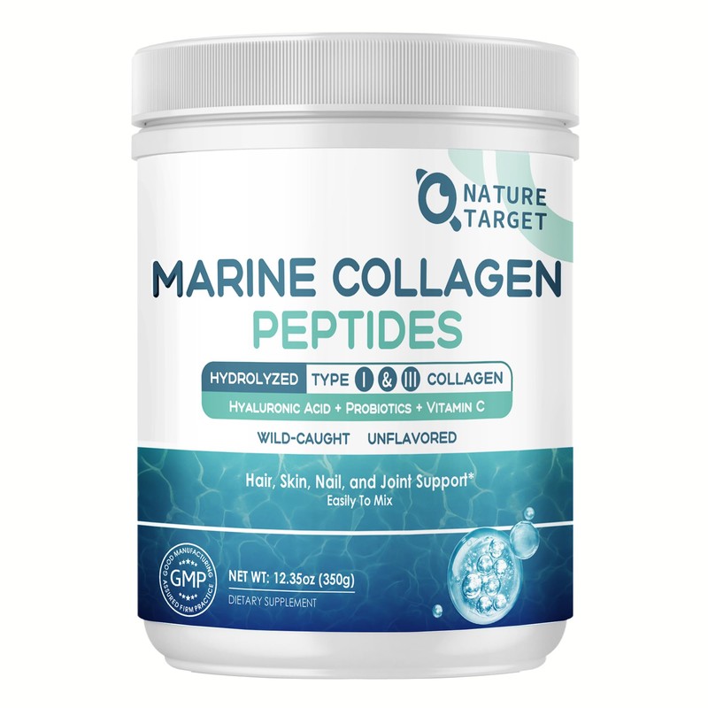 NATURE TARGET- Pptidos de Colgeno Marino en Polvo Colgeno Hidrolizado