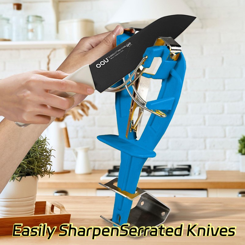 BSFRNF Stainless Steel Knife Sharpener Tool with Bracket, Maintenance Sharpening