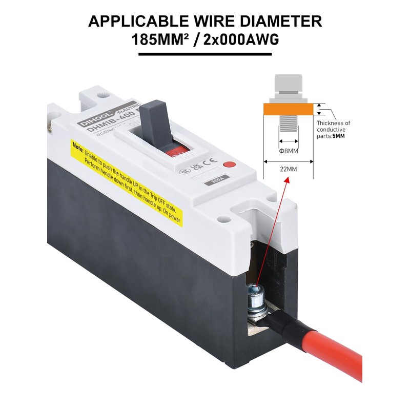 DIHOOL Heavy Duty Battery Disconnect Switch, 300 Amp DC Circuit