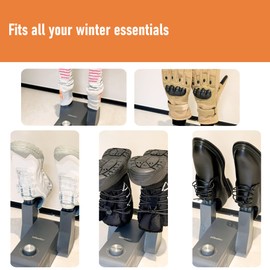 Hiboku PTC Shoe Dryer 180W ABS Compact Adjustable Boot Dryer & Gloves Warmer, Low Noise, Safe 113-116°F with 2hr Timer (Navy Blue)