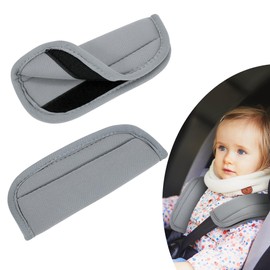 Baby Seat Belt Shoulder Pad Seat Belt Pad for Child Car Seats Universal for Baby Car Seat Pushchair Buggy & Car Seat Grey