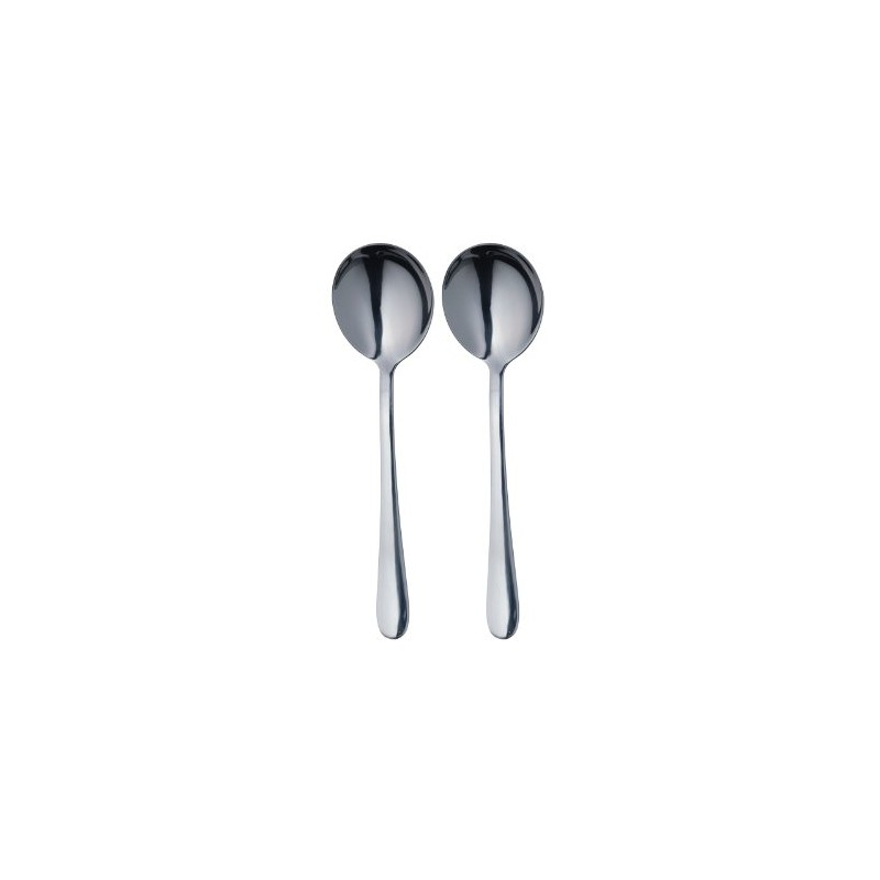 MasterClass MCSOUPSPN Stainless Steel Soup Spoons, 17.5 cm (7") (Set