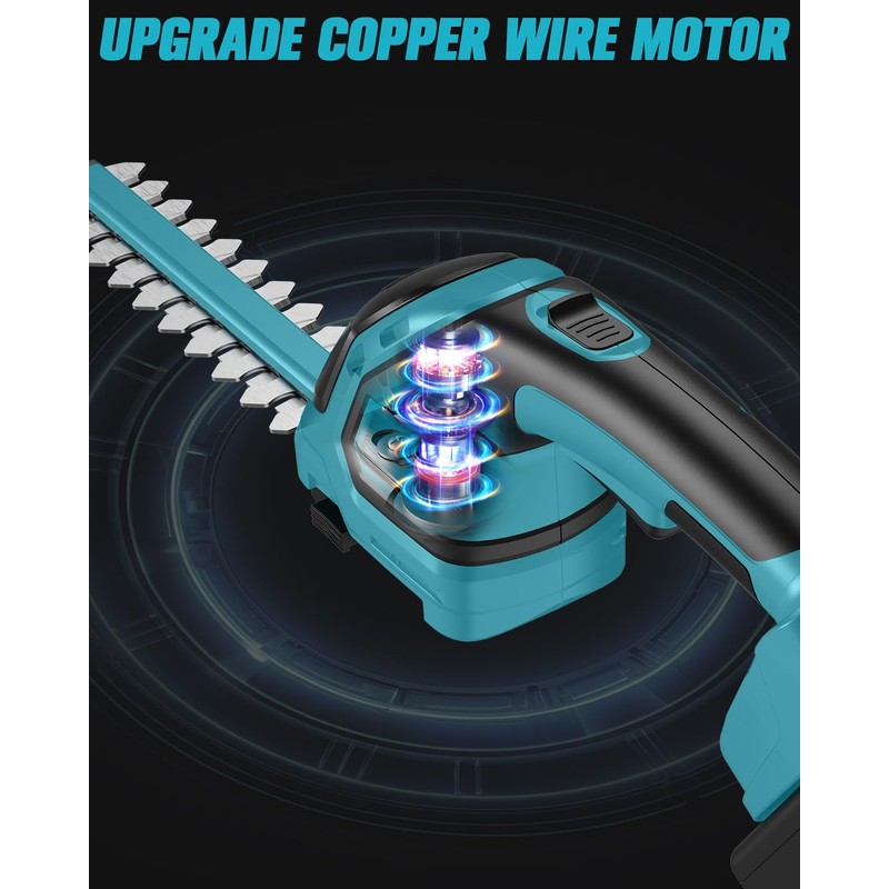 HEINPRO Cordless Hedge Trimmer Compatible with Makita 18V Battery (No