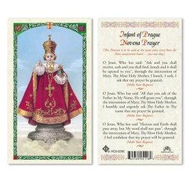Infant of Prague Novena Laminated Prayer Cards Pack of 25 English Religious