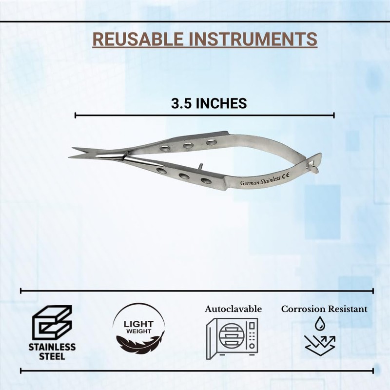 Stainless Steel Castroviejo Micro Scissors Sharp/Shrap Blades Surgical Forceps Dental