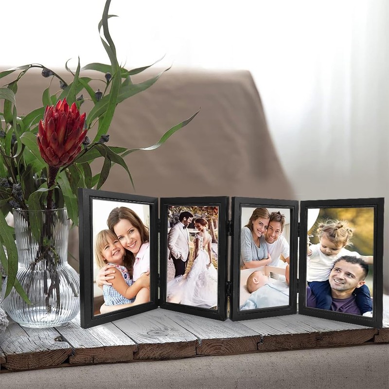 4 Picture Frames Collage 12.5 x 17.5 cm Folding Black