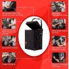 Lusso Black Car Trash Can, 3.5 Gallon, Manual-Lift Opening Mechanism,