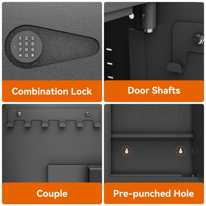 RockRain Wall Safe Between Studs: Heavy Duty Steel Hidden Safe