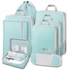 Lannvan Suitcase Organiser Set, 8 Pieces, Space-Saving Packing Cubes Compression,