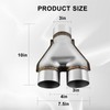 Mupera Universal 3 Inch Exhaust Y Pipe, Stainless Steel 3"