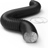 iPower Flexible 12 inch 25 Feet Aluminum Ducting 4 Layer
