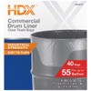 HDX 55 Gallon Clear Heavy-Duty Flap Tie Drum Liner Trash
