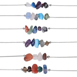 12 Constellation Zodiac Sign Choker Necklace Raw Crystal Natural Stone Healing Chakra Gemstone Horoscope Astrology Jewelry for Women Birthday Gift-Scorpio